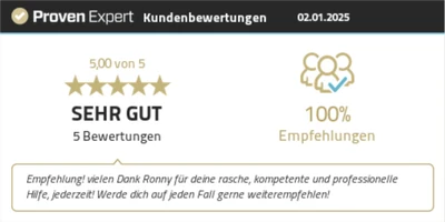 Webdesign Weimar Thürinngen Bewertungen Proven Expert 5 Sterne 100% Empfehlung